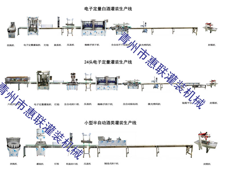 电子定量白酒葡萄酒灌装生产线